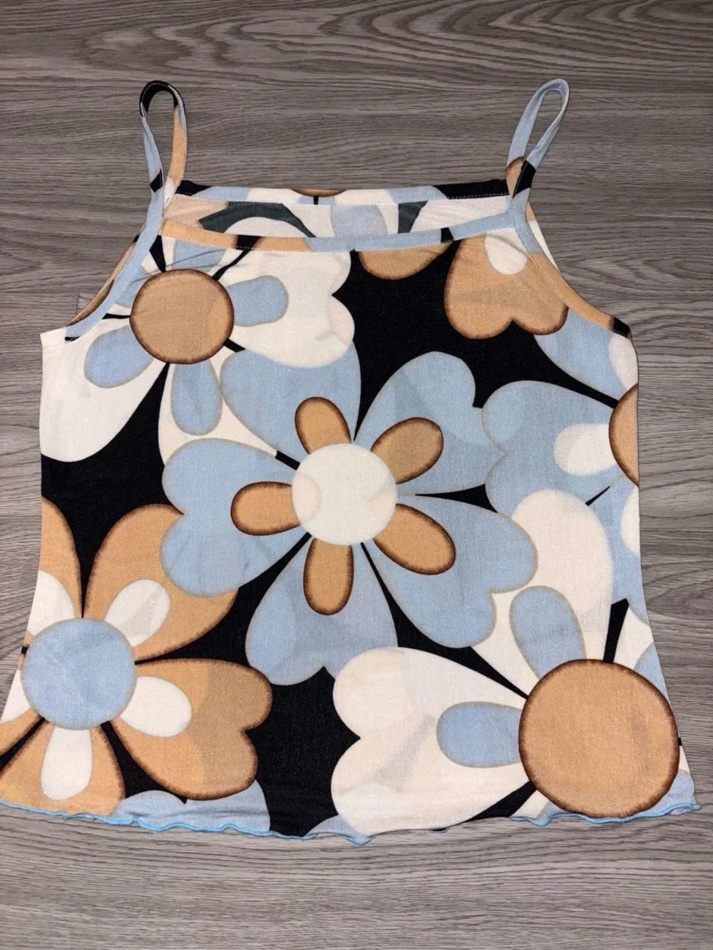 Vintage Floral Print Tank Top